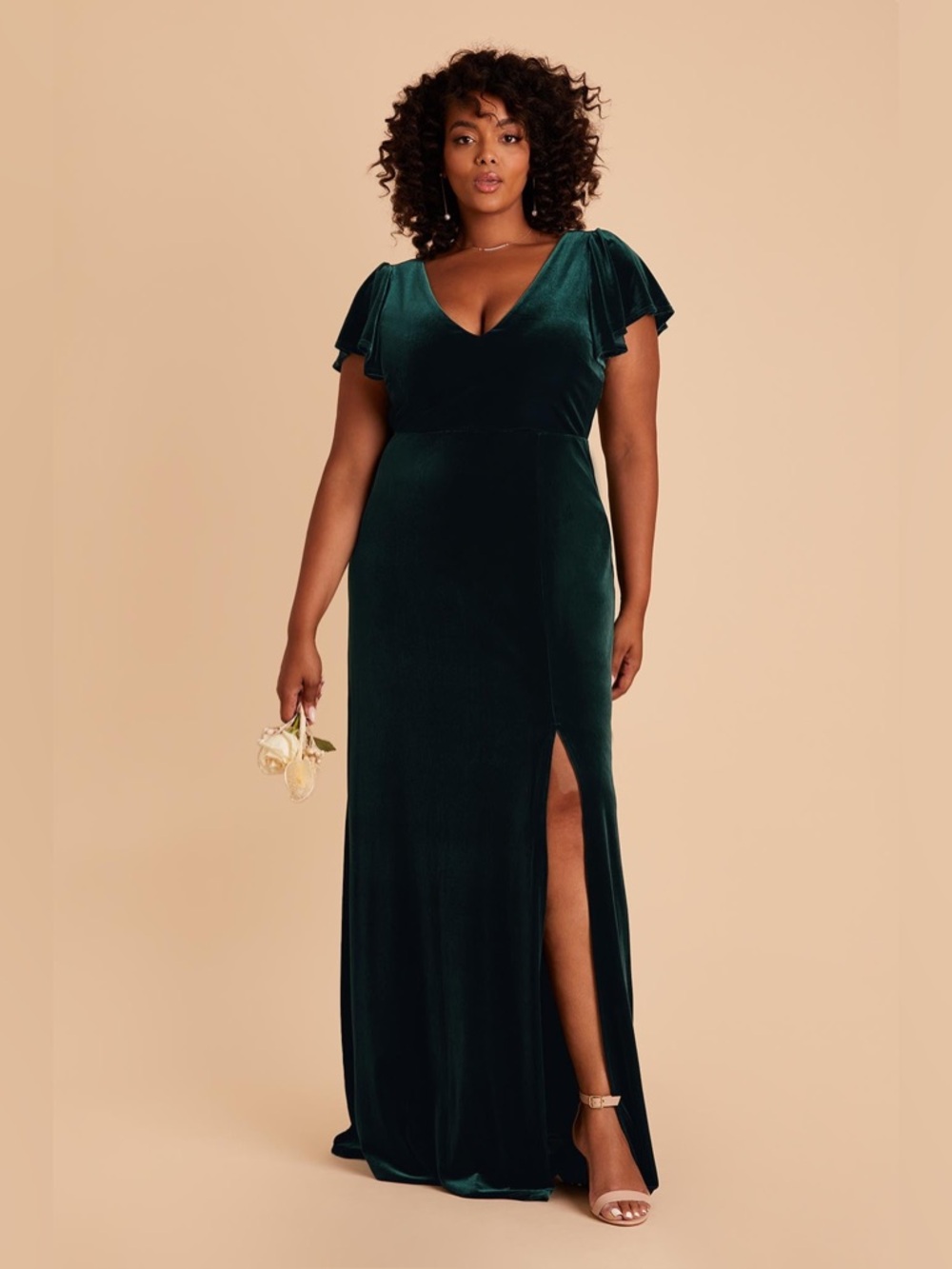 NWT Birdy Grey Hannah Velvet Maxi Dress Emerald Green - Picture 8 of 15